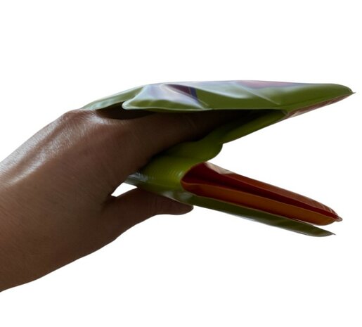 Close-up van het handpop boekje met handopening