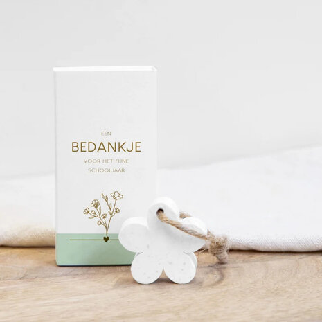 Zeepje aan koordje in doosje met boodschap