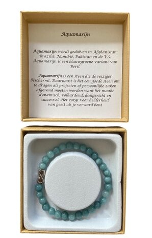 geschenkverpakking dames armband aquamarijn