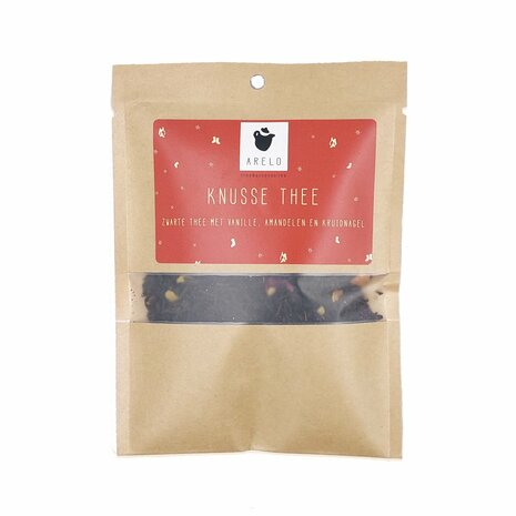 Losse thee met vanille, amandel en kruidnagel in cadeauverpakking