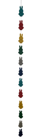 Nijntje slinger detail: kleurrijke viltfiguren van 8 cm