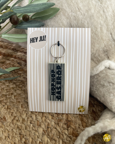 Cadeau sleutelhanger Hop hop gas erop op giftcard