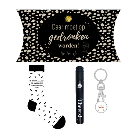 Cadeau alcohol set Daar Moet Op Gedronken Worden