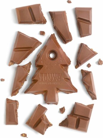 Fair Trade chocolade met de smaak van melk en gemberkoekjes.