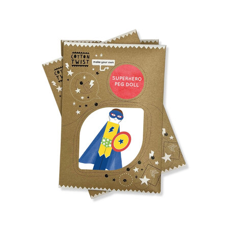 Doe-het-zelf superheld pop set – creatief knutselpakket met cape en masker