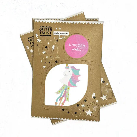 Duurzame verpakking eenhoorn toverstaf knutselset – recyclebare kraftenvelop