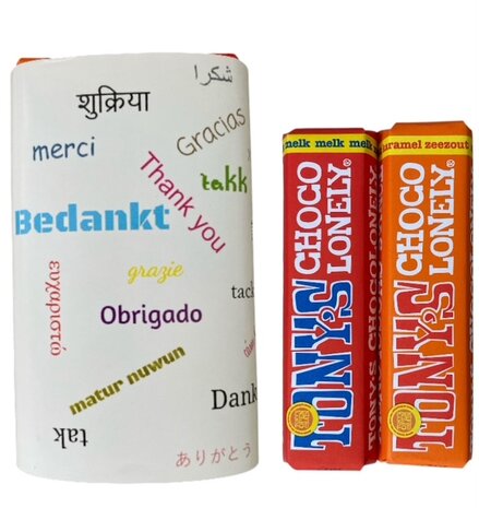 Tony’s Chocolonely Bedankt – chocolade bedankje melk karamel zeezout repen