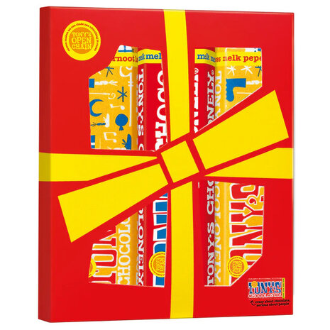 Tony’s Proeverijtje luxe doosje met 3 repen sint chocolade