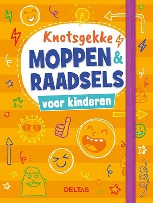 Knotsgekke moppen & raadsels hardcover kinderboek