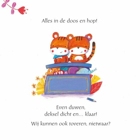 Detailfoto van de gekleurde illustraties uit het boek Mama is de Allerliefste