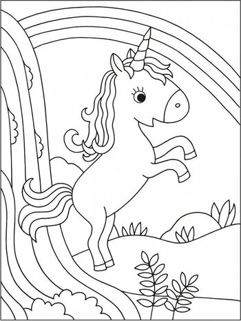 Unicorn kleurplaten in groot formaat kleurboek