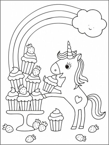 Afscheurbare kleurplaten van eenhoornsmet handige afscheurbare bladzijden