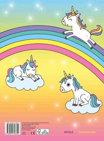 Eenhoorn kleurboek als vrolijk cadeau voor kinderen
