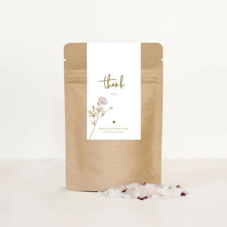 Cadeau badzout – stijlvolle kraftverpakking met Thank You tekst