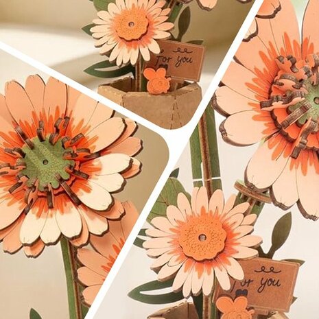 duurzame houten bloem zelf maken