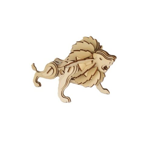diy leeuw hout 3d constructieset