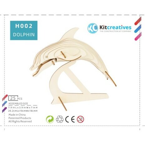 houten puzzel dolfijn bouwpakket