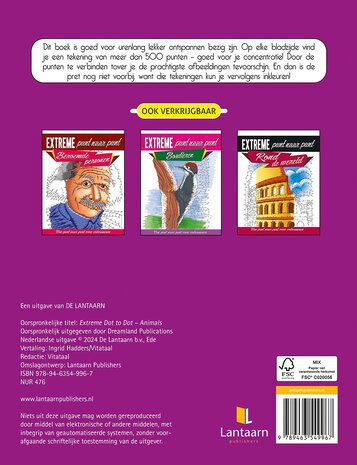 Dieren tekenen en inkleuren in punt‑naar‑punt puzzelboek