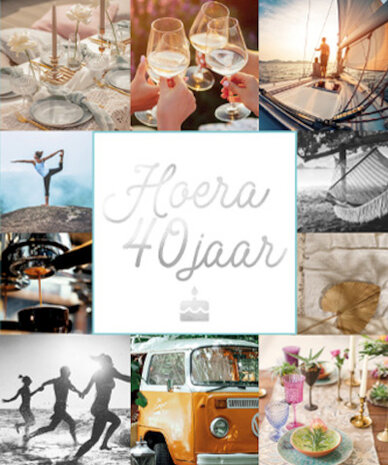 Boekje Hoera 40 jaar met foto&rsquo;s en citaten