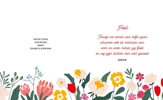 Compact feestelijk boekje voor jarige