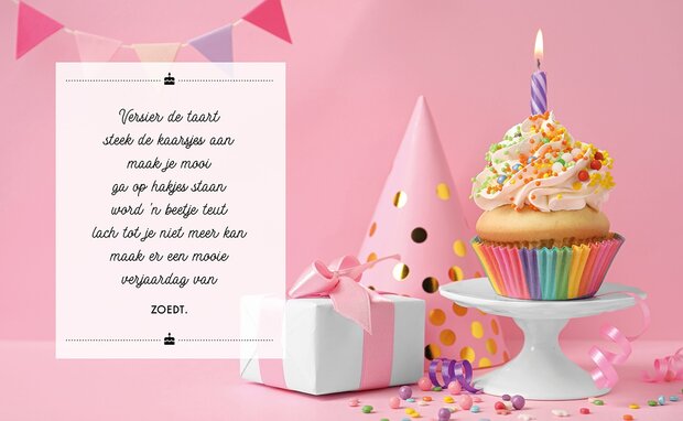 Boekje Happy Birthday met vrolijke foto&rsquo;s en citaten