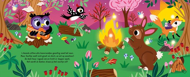 Hardcover bedtijdboek In het bos met lampjes