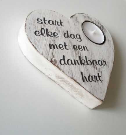 Start elke dag met een dankbaar hart decoratie