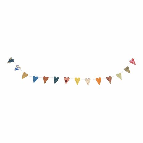 Handgemaakte hartenhanger van eco-papier als origineel brievenbusgeschikt geschenk.