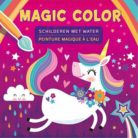 Magisch waterkleurboek van unicorns met vierentwintig uitscheurbare platen