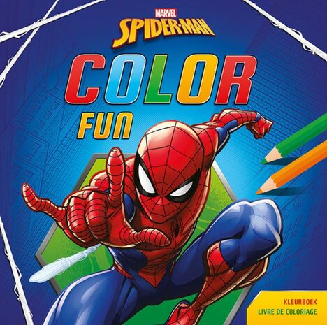 Spider-Man Color Fun kleurboek vooraanzicht 