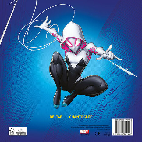 Achterkant van het Spiderman kleurboek 