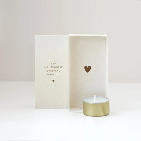 Cadeaudoosje lichtpuntje speciaal voor jou met waxinelichtje