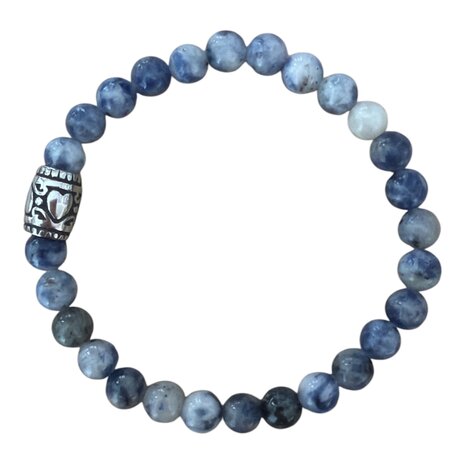 dames armband sodaliet met basic kraal