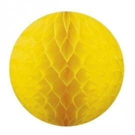 Honeycomb bol 25 cm geel
