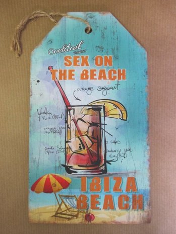 Zomerse houten Ibiza bordjes met leuke print