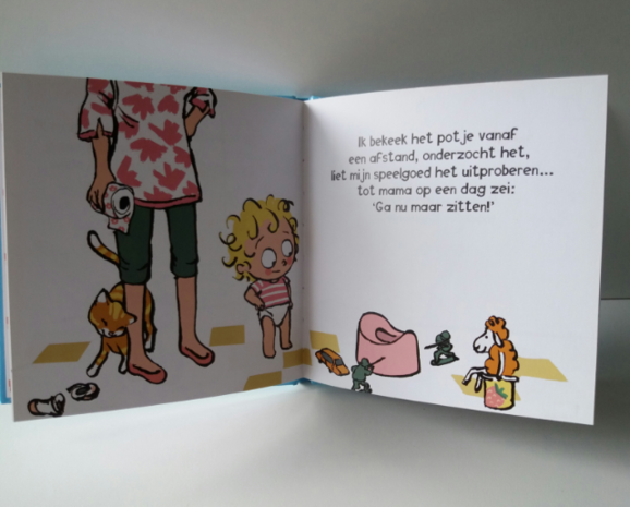 Fien gaat op het potje