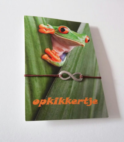 Opkikkertje kaartje met armband