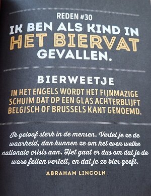 Achterkant van het cadeauboek 101 goede redenen om bier te drinken