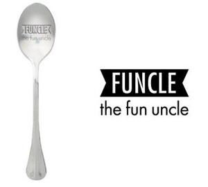 RVS roerlepel funcle als uniek en humoristisch brievenbuscadeautje.