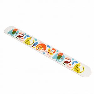 Interactieve klaparmband voor jongens en meisjes met print.