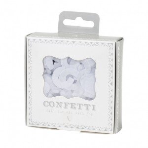 Feestelijk trouwcadeau doosje biologisch afbreekbare confetti per post versturen