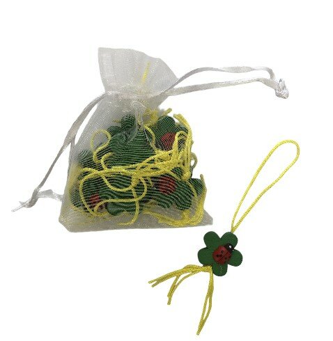Gelukshangers in organza zakje