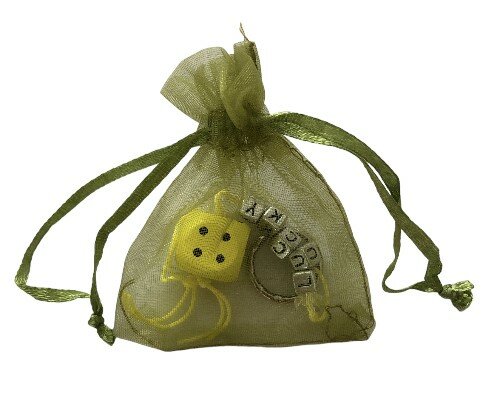 Lucky sleutelhanger in organza zakje