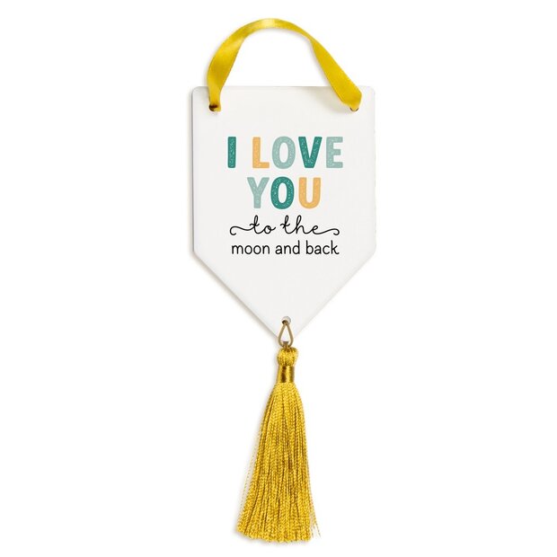 Keramische hanger I love you to the moon and back