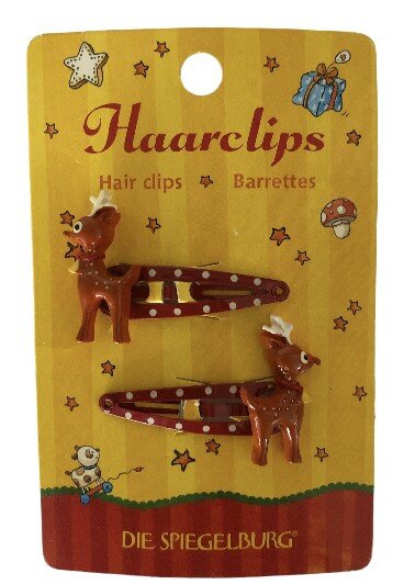 Haaraccessoires voor meisjes met hertjes van 3 cm.