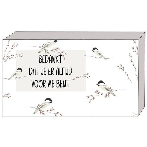 Vogelvoer cadeau met bedanktekst