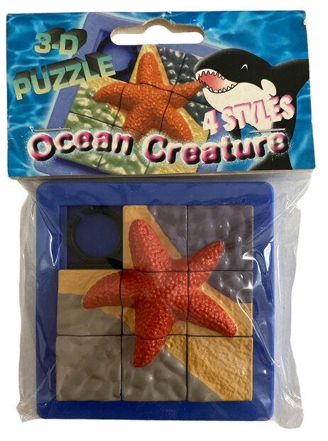 enkspel schuifpuzzel met 3D-zeester