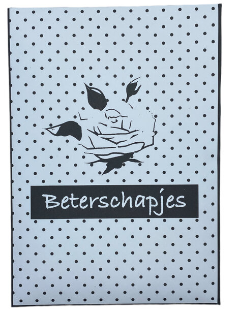 Luxe geurkaart met de tekst Beterschapjes voor herstel.