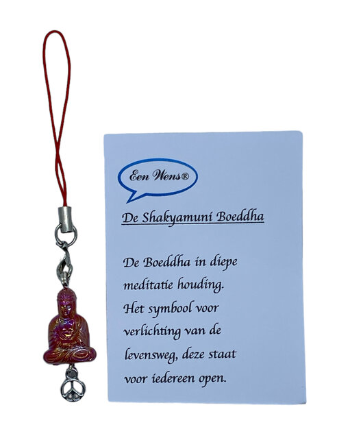 Shakyamuni Boeddha hanger in diepe meditatie op inspirerende kaart
