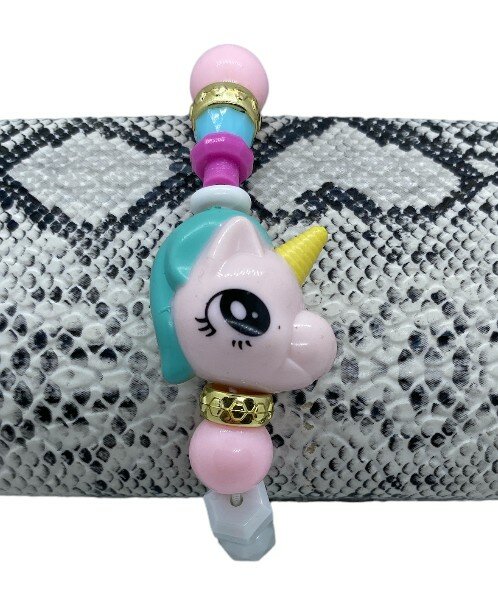 Elastische kinderarmband unicorn paupau in zachte pastelkleuren